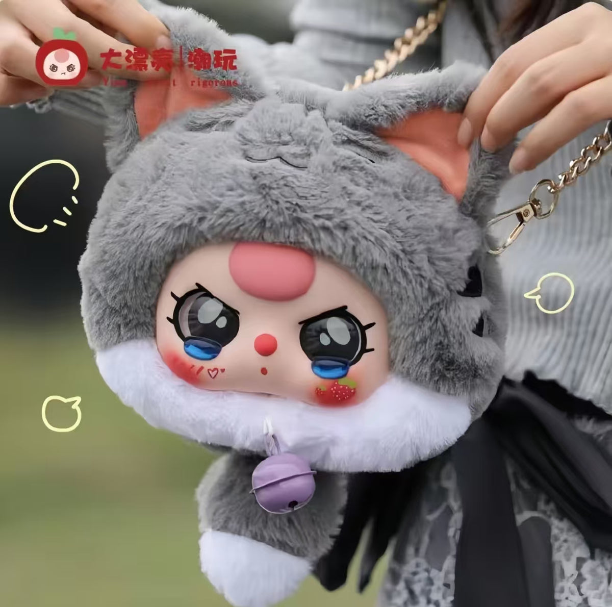 娃三岁-招财猫拉链包系列毛绒玩偶