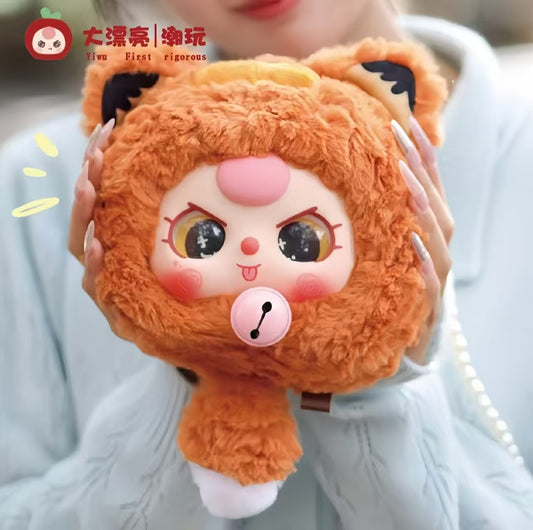娃三岁-招财猫拉链包系列毛绒玩偶